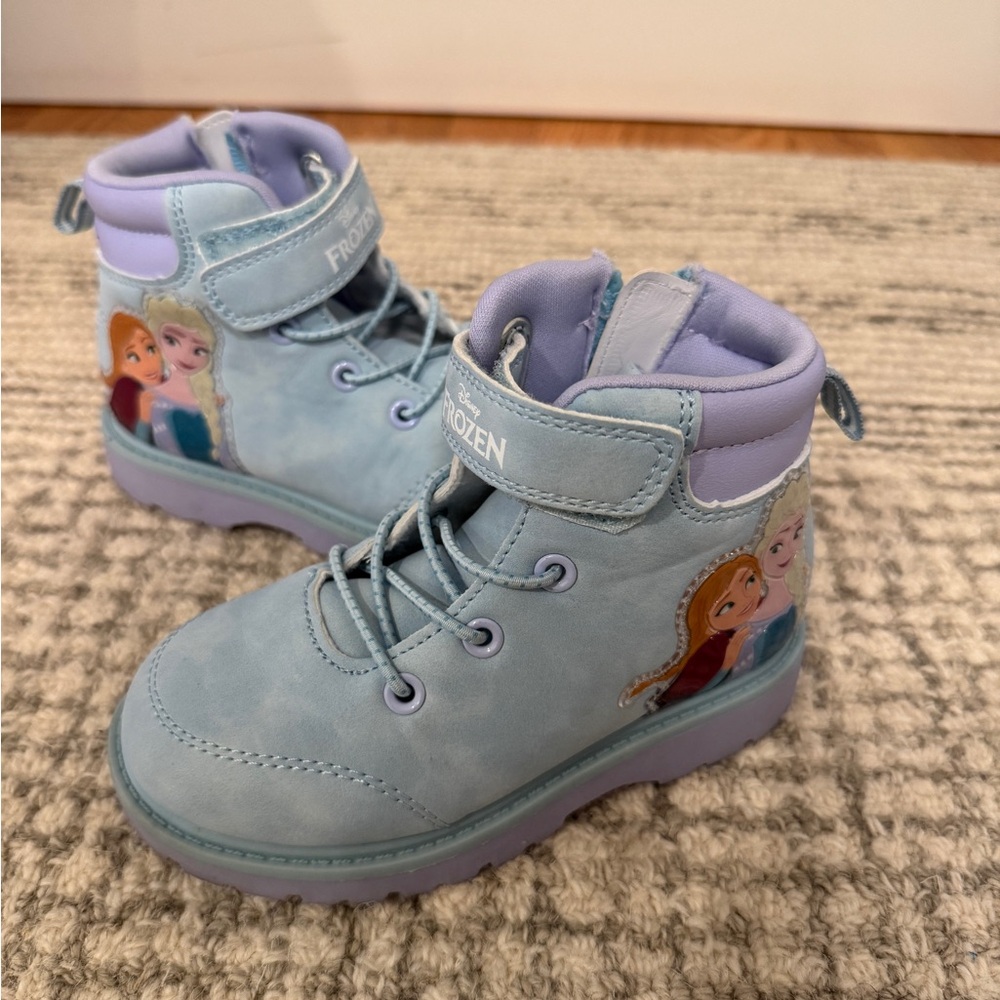 Kids Frozen Light Blue and Purple Boots